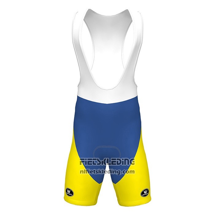 2022 Fietskleding Sport Vlaanderen-baloise Blauw Geel Lange Mouwen en Koersbroek